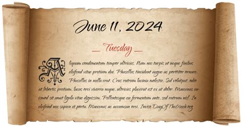 June 11, 2024 (Tuesday) .